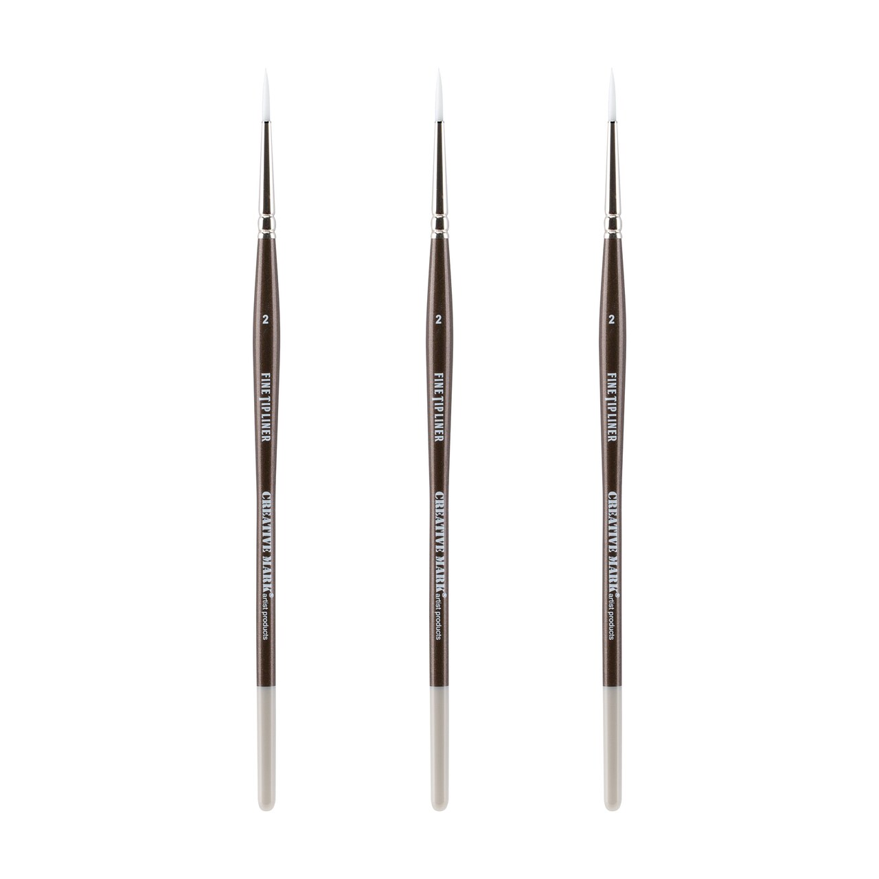 Creative Mark Fine Tip Liner Paint Brush Ultra Fine Detail Soft Hair Paint Brush For Watercolor, Gouache, Inks, Acrylic, Oils, Technical Artists, and Illustrators - 3 Packs